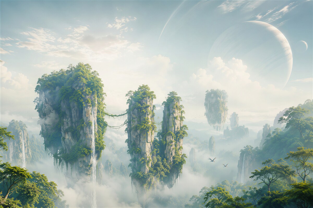 Fotobehang fantastische planeet Pandora