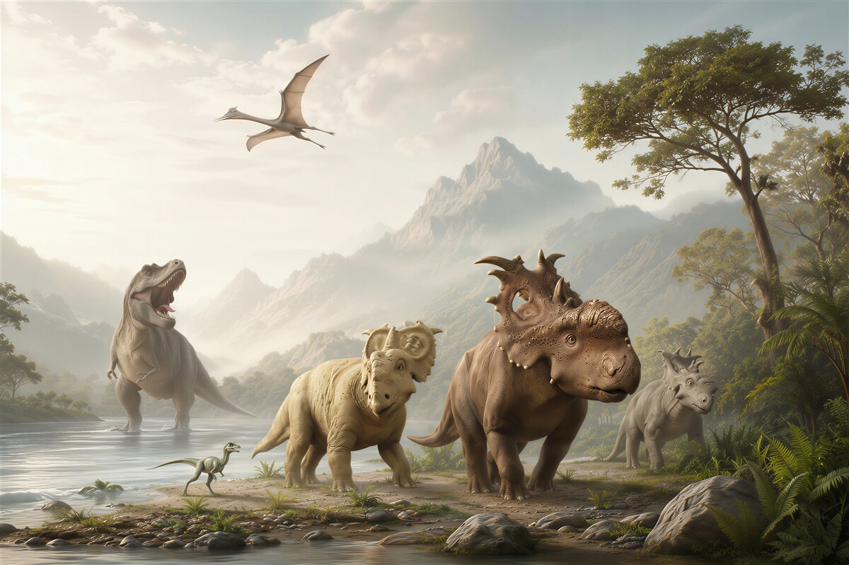 Fotobehang jurassic dinosaurussen