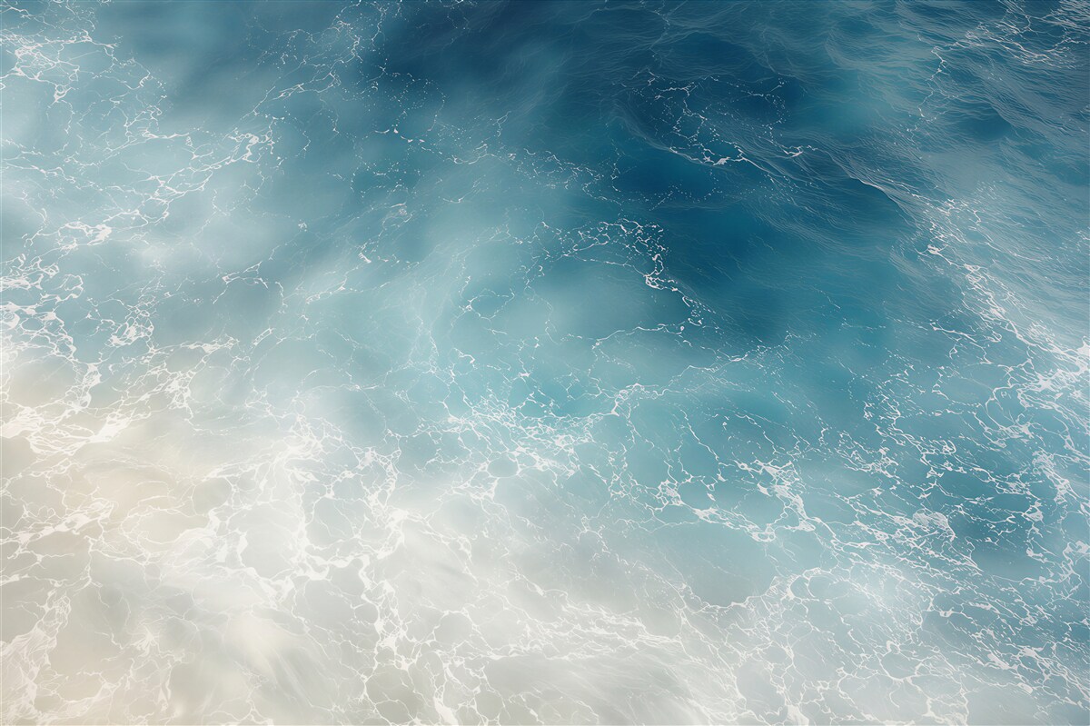 Fotobehang woeste blauwe golven