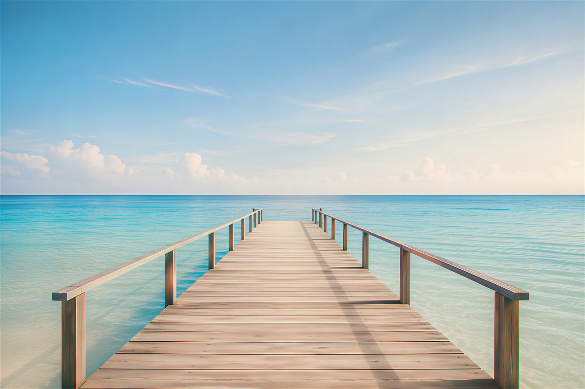 Fotobehang toegang tot de eindeloze oceaan