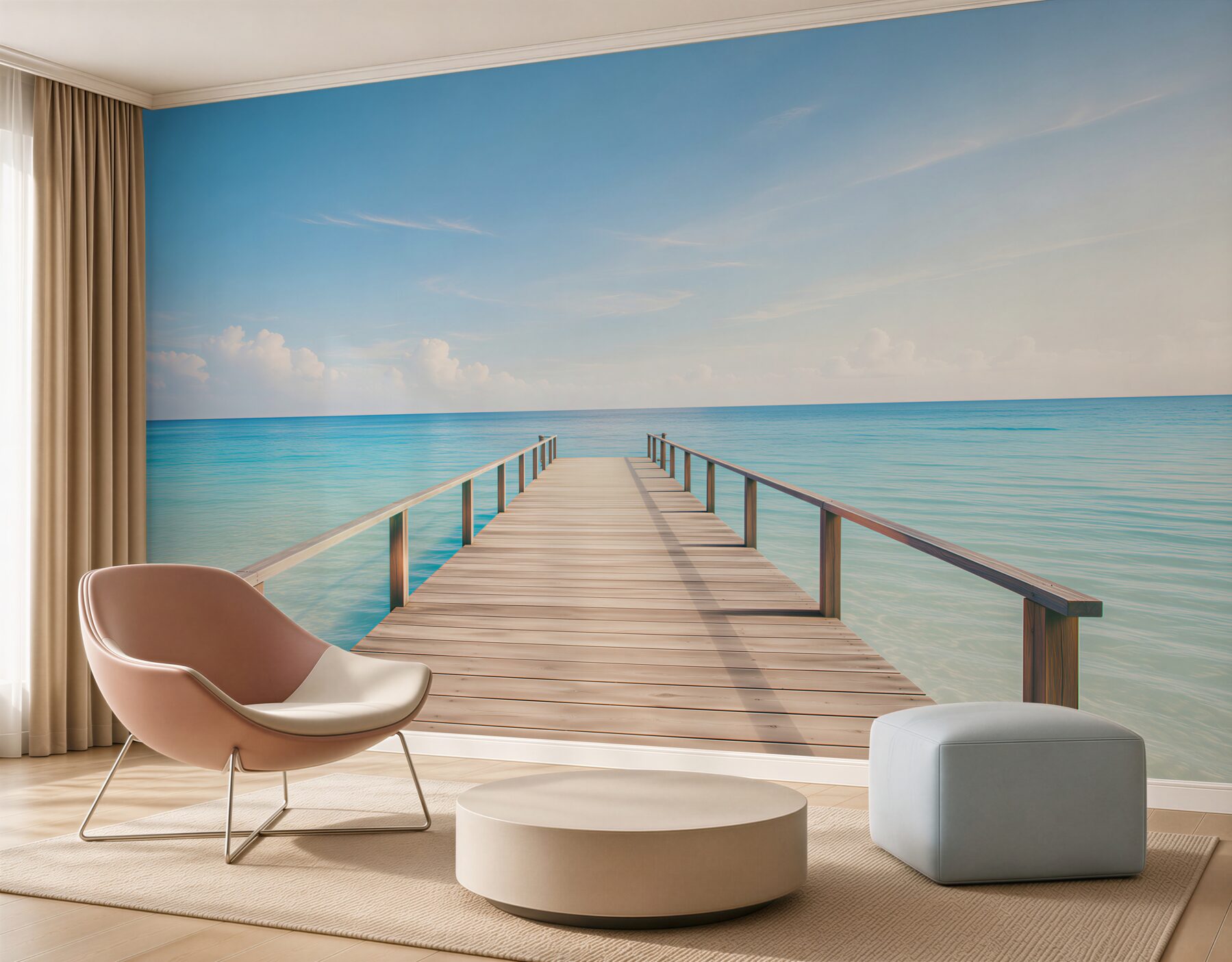 Fotobehang toegang tot de eindeloze oceaan