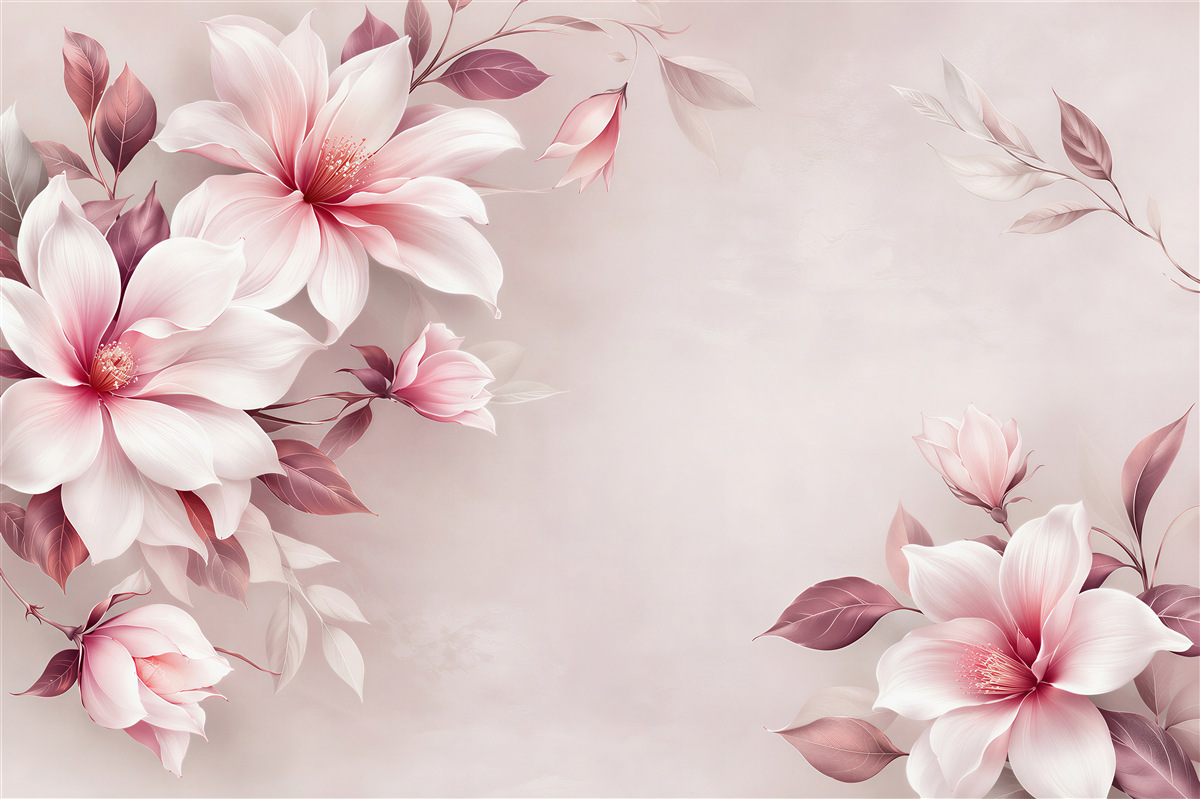 Fotobehang witte lotus bloemen met een rode kern