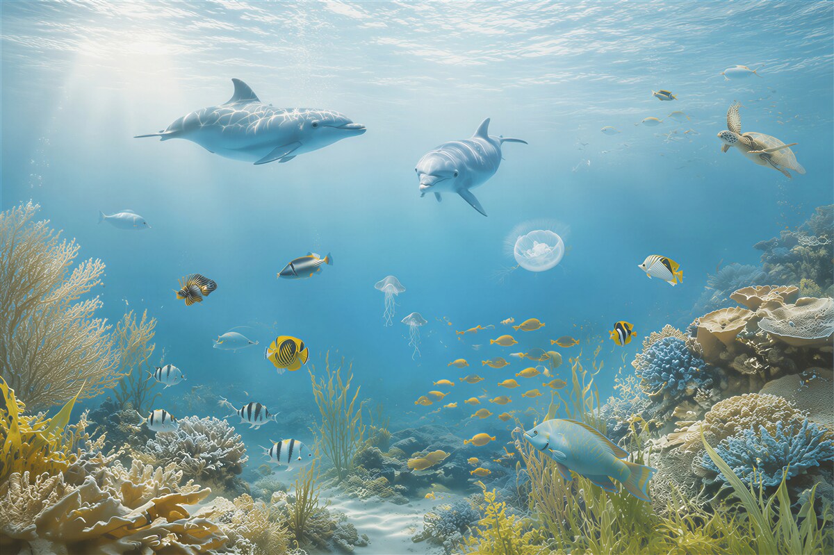Fotobehang dieren uit de onderwaterwereld