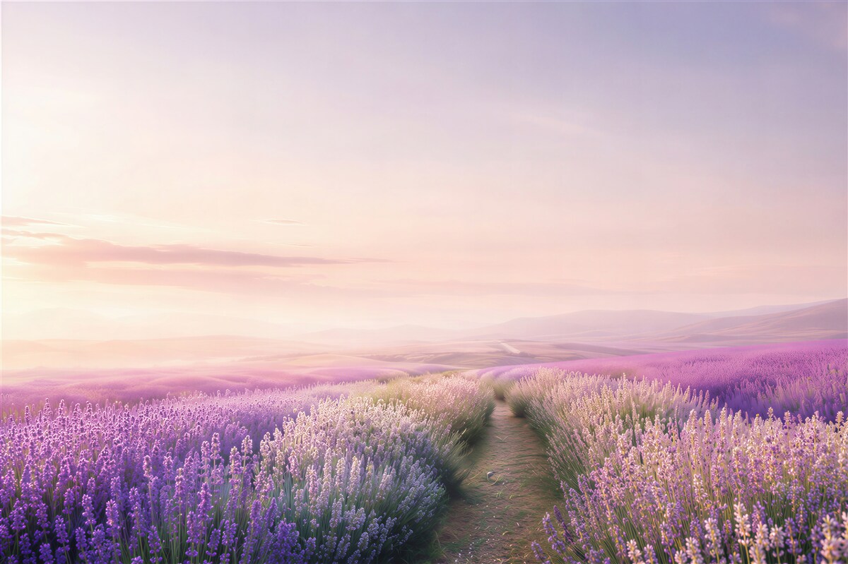 Fotobehang geurend lavendelveld