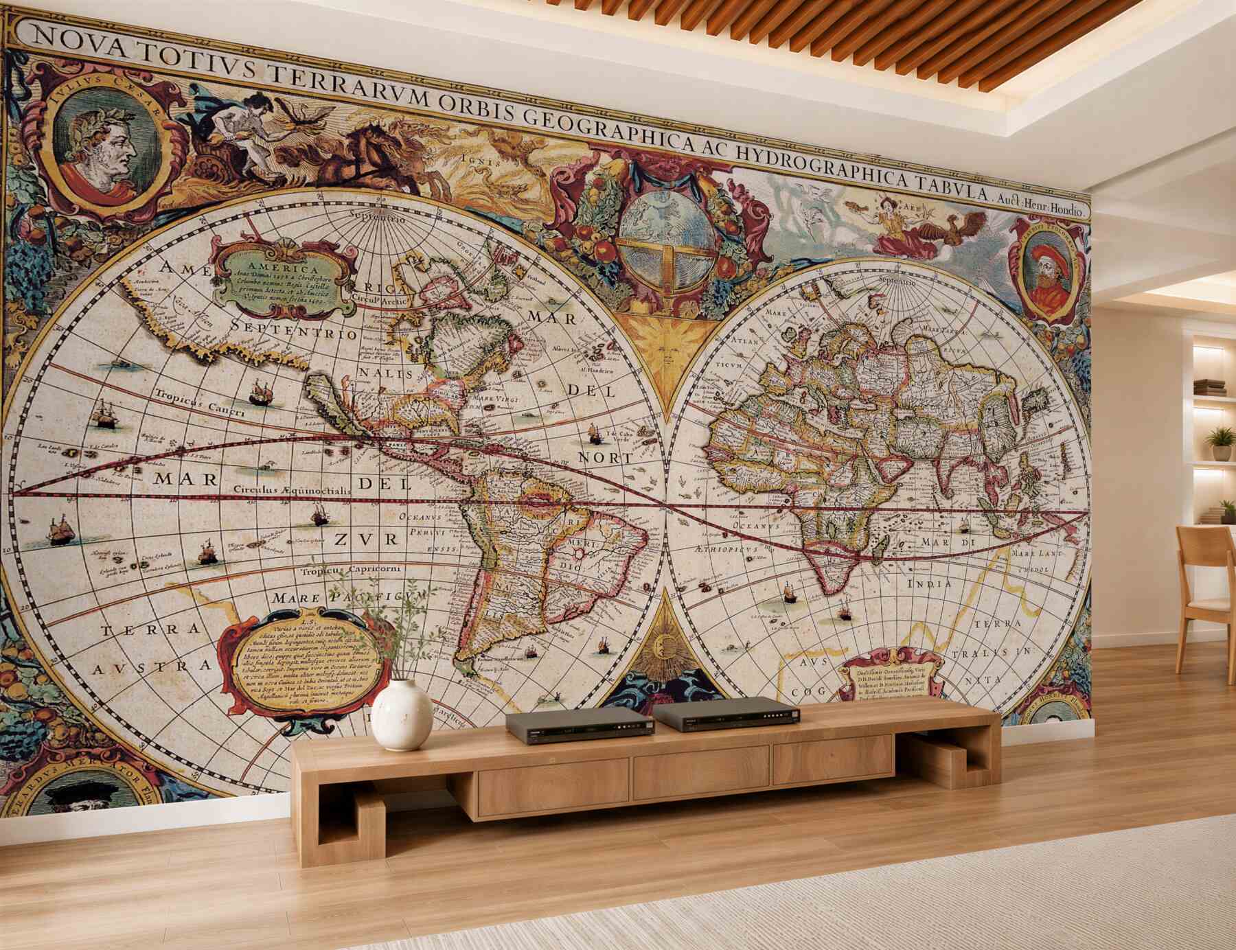 Fotobehang historische wereldkaart