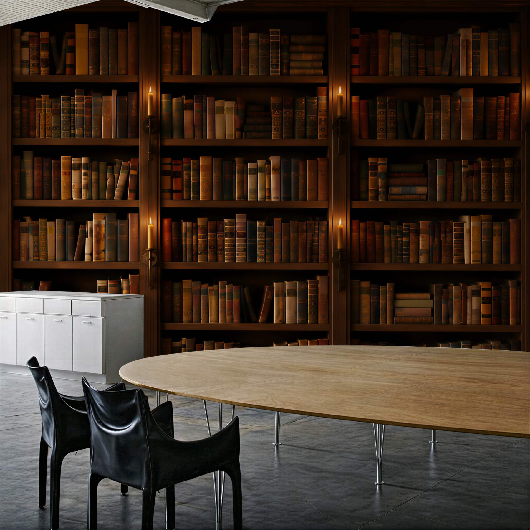 Fotobehang uitgestrekte oude bibliotheek