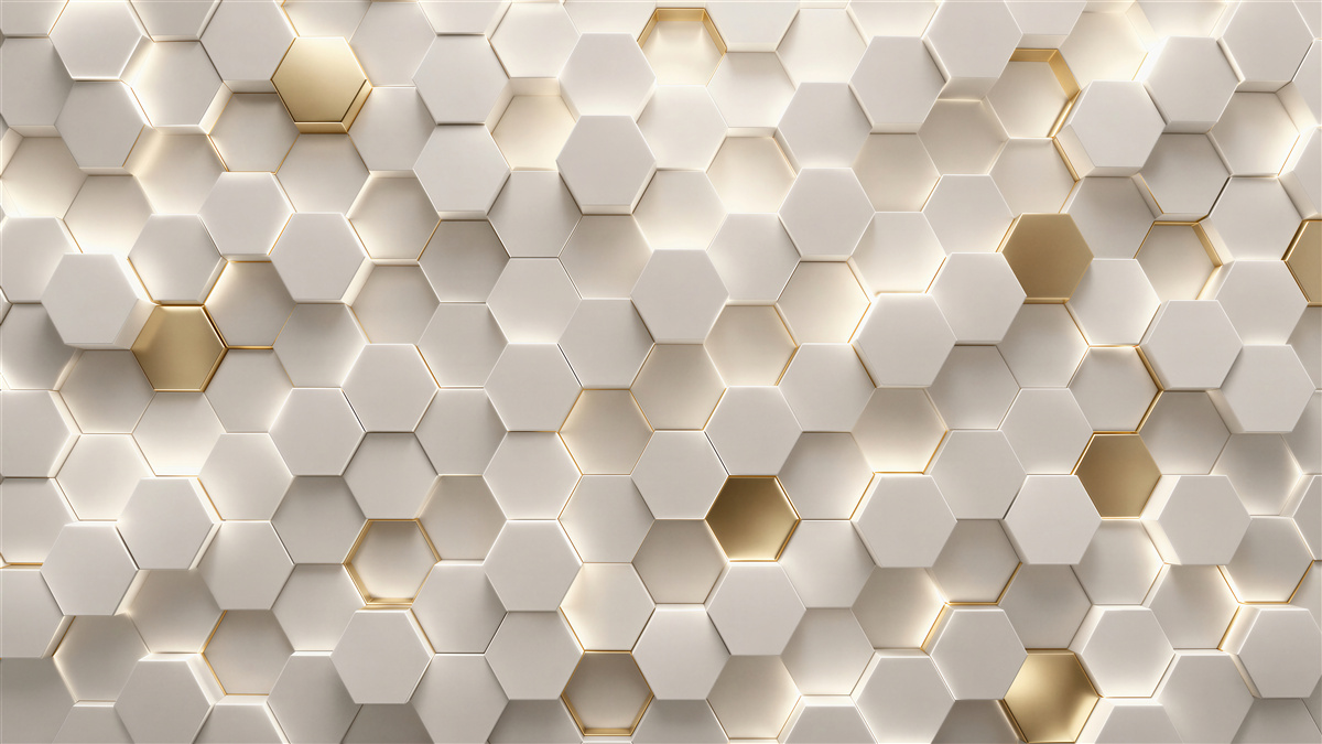 Fotobehang grijze hexagons