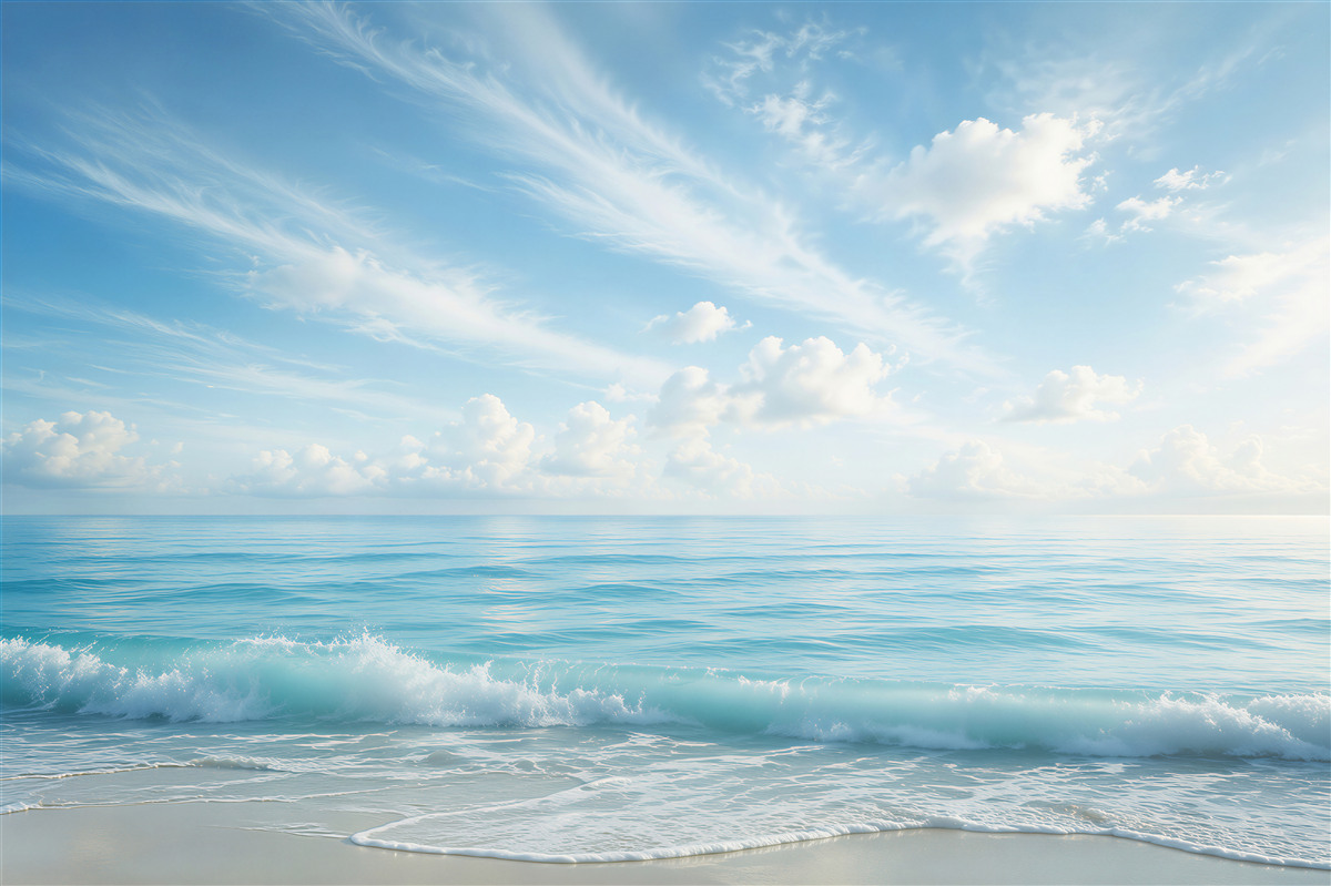 Fotobehang woelige blauwe zee