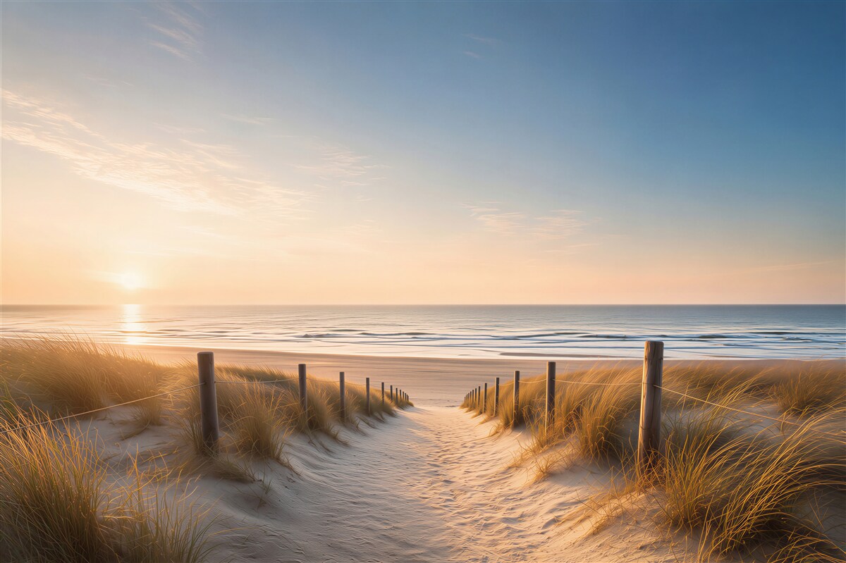 Fotobehang zandstrand