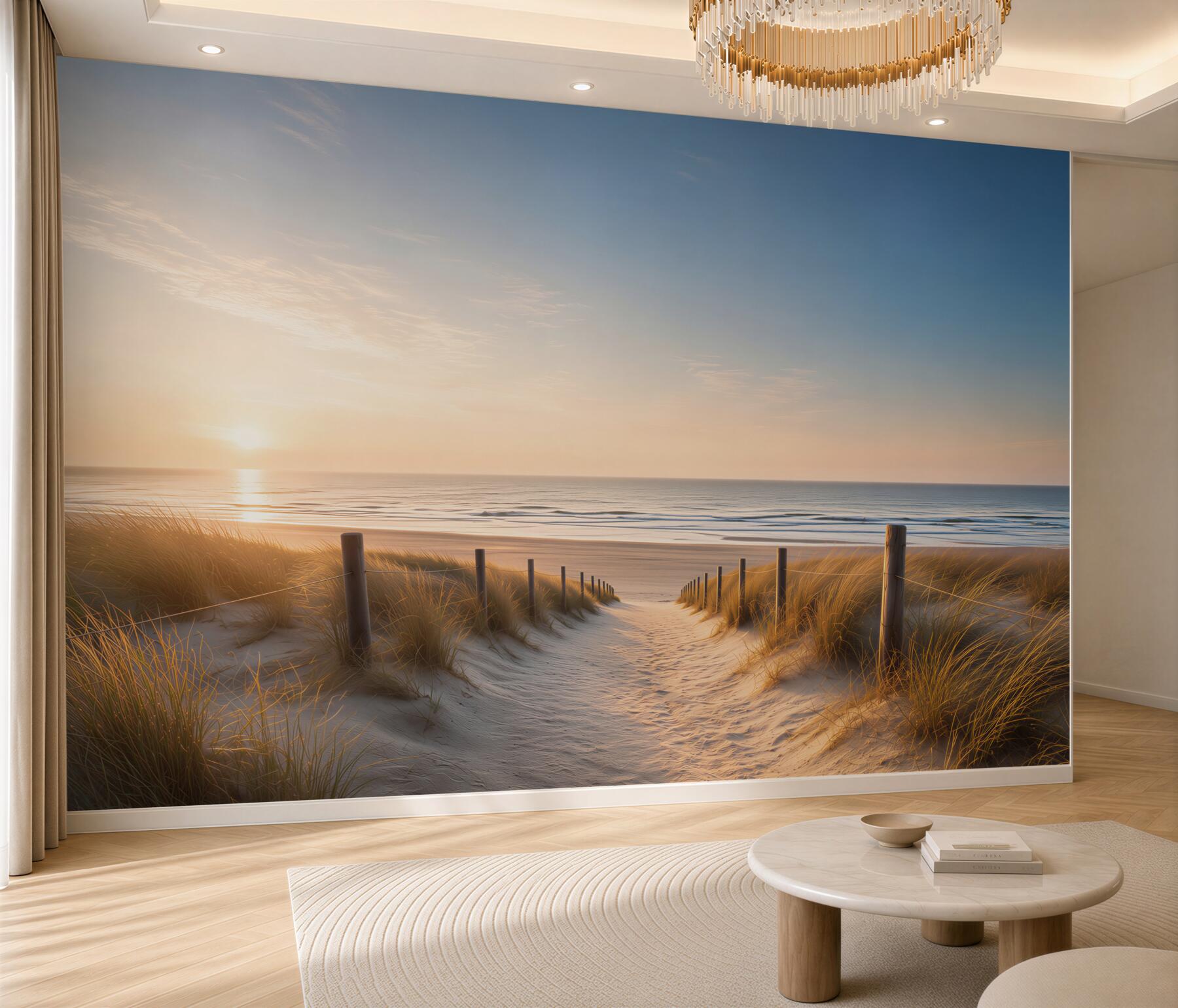 Fotobehang zandstrand