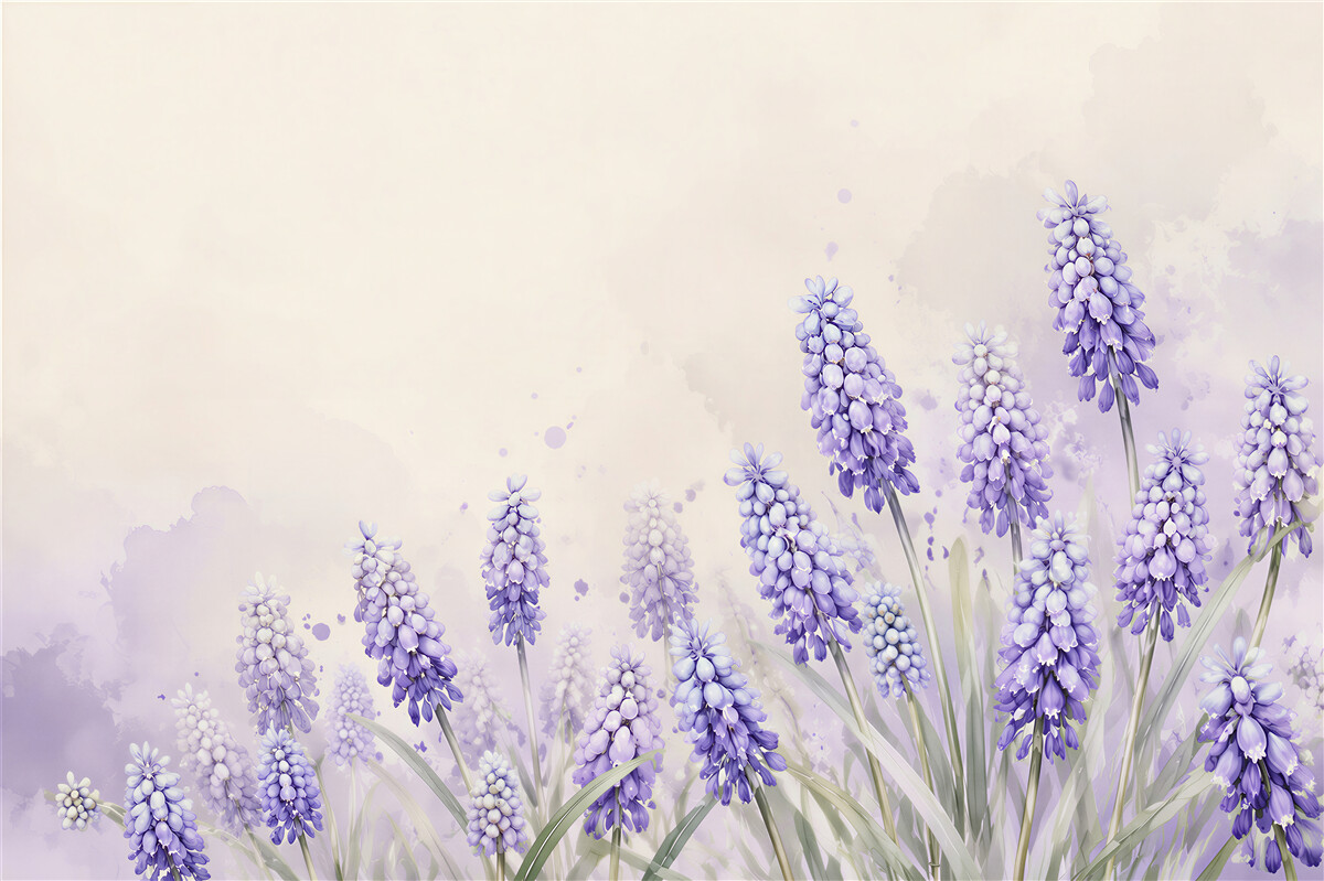 Fotobehang veld van mooie paarse bloemen