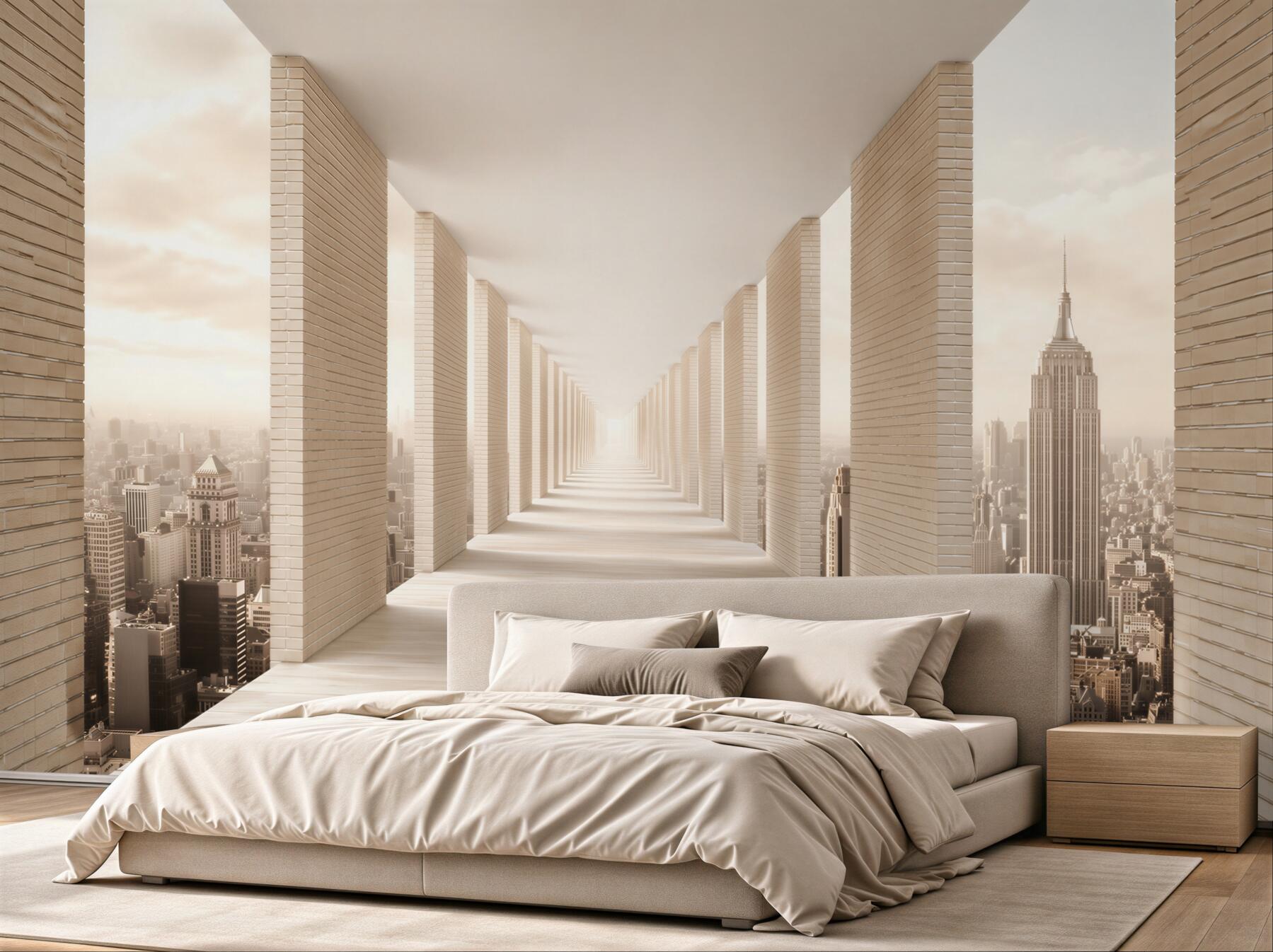 Fotobehang tunnel boven New York