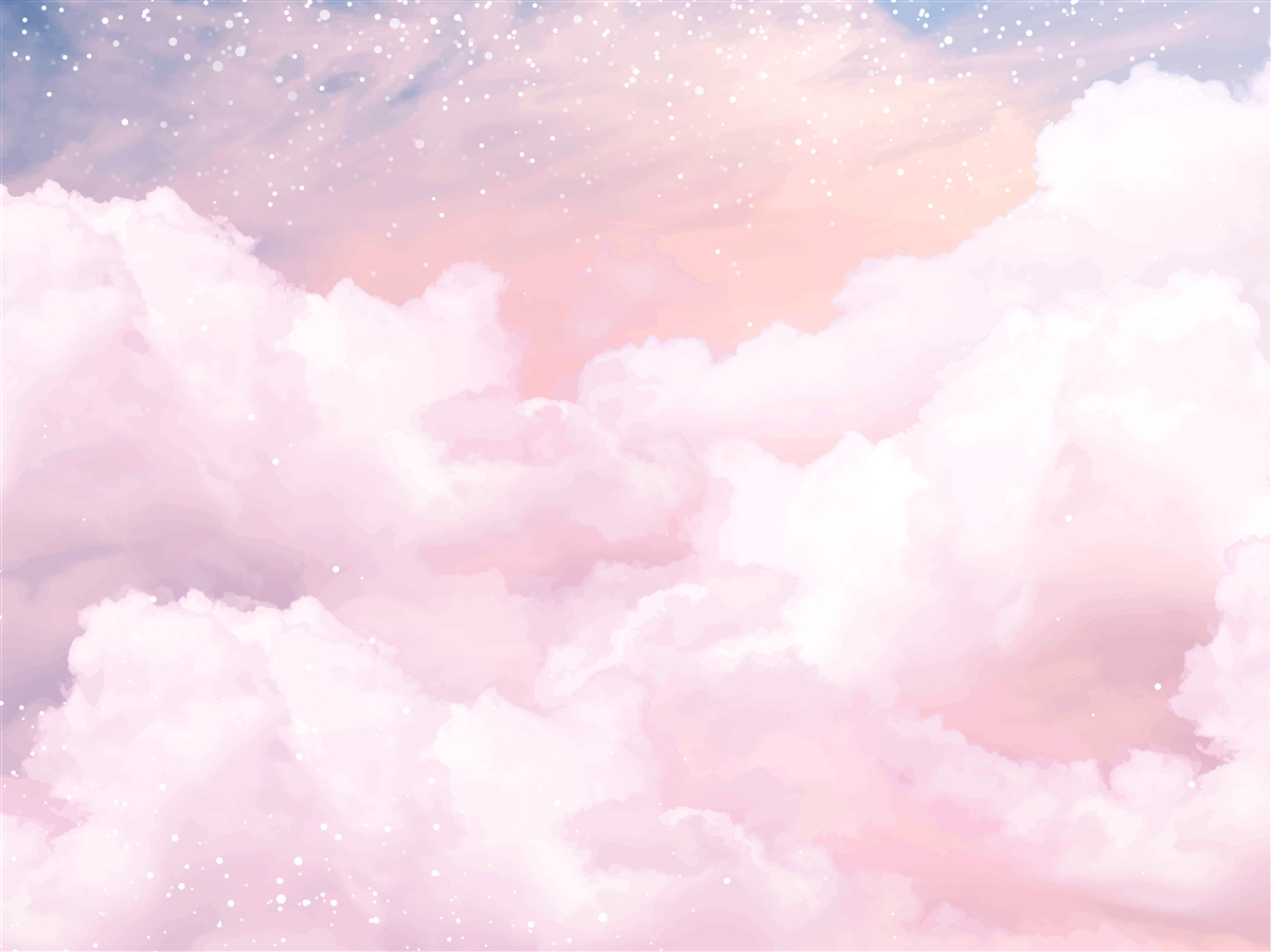 Fotobehang delicate roze wolken