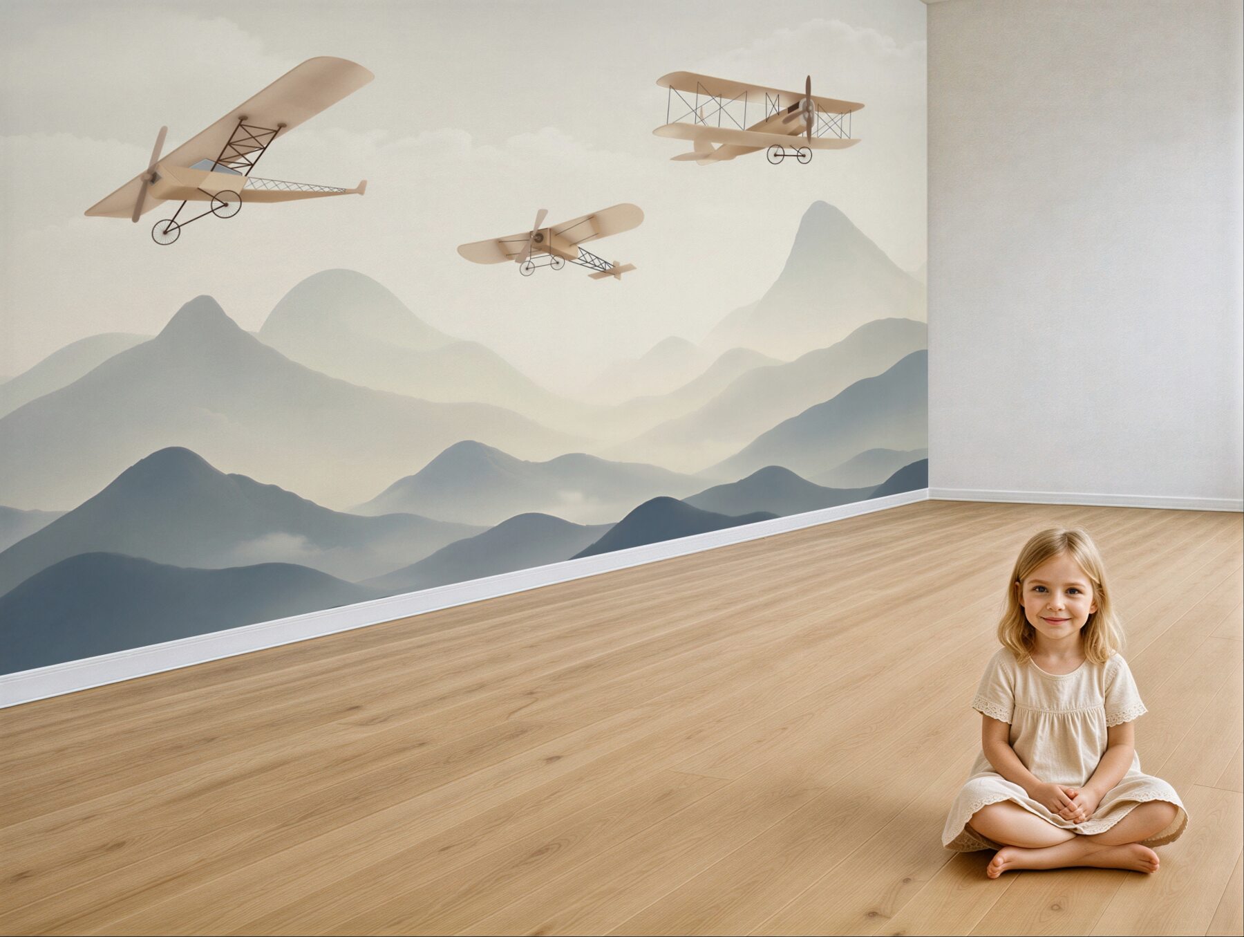 Fotobehang historische vliegtuigvlucht