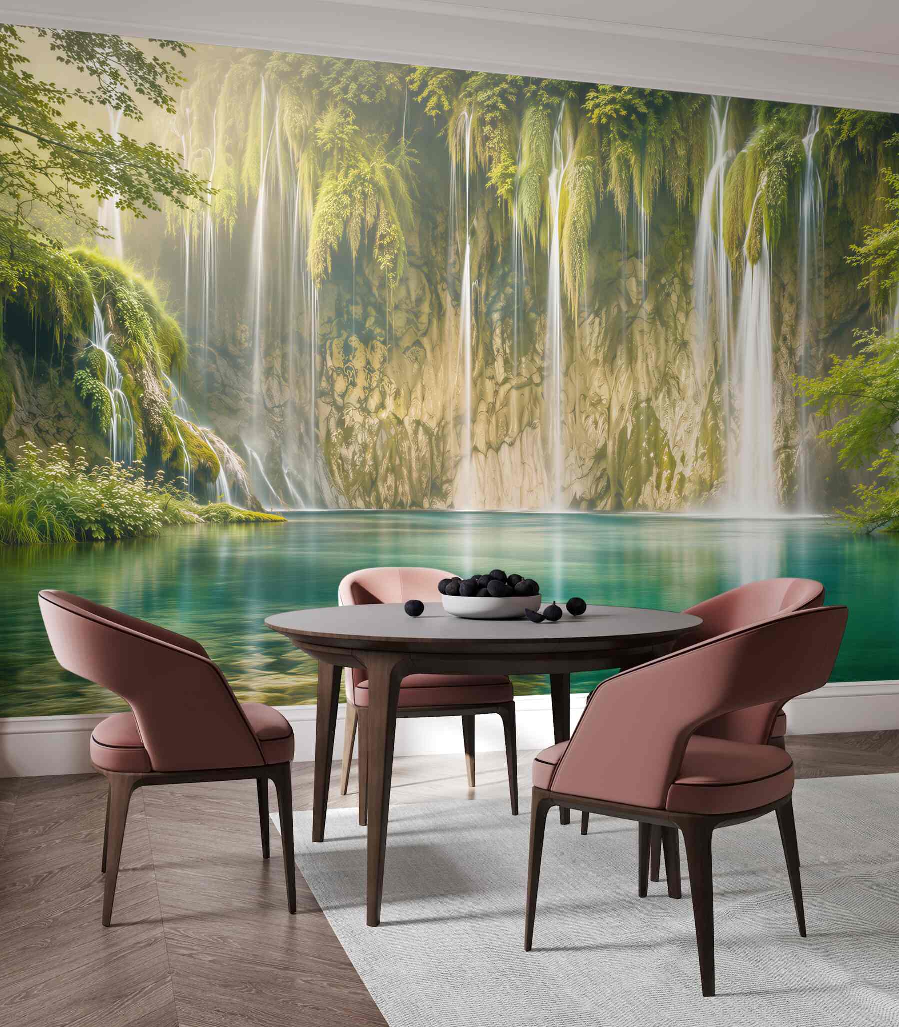Fotobehang fascinerende bergwaterval