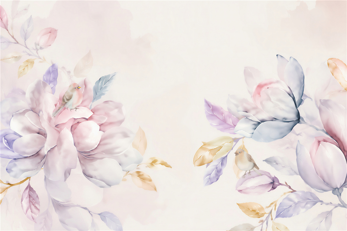 Fotobehang tak met felrode bloemen