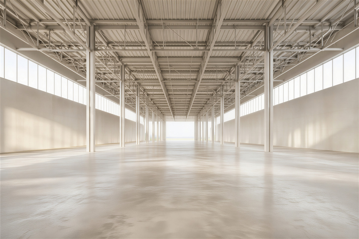 Fotobehang lege zwart-wit werkplaats
