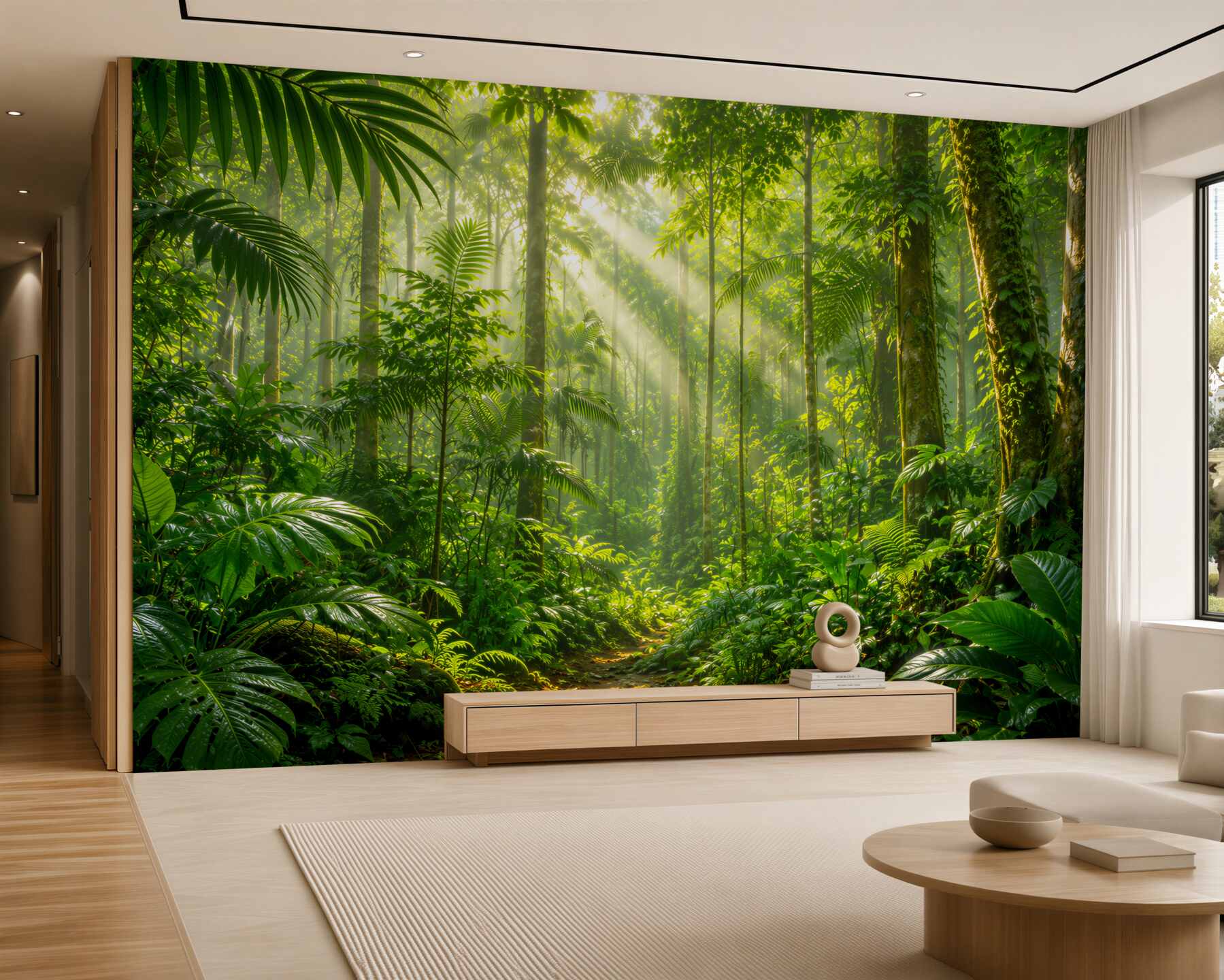 Fotobehang tropische regenwouden landschap, amazon