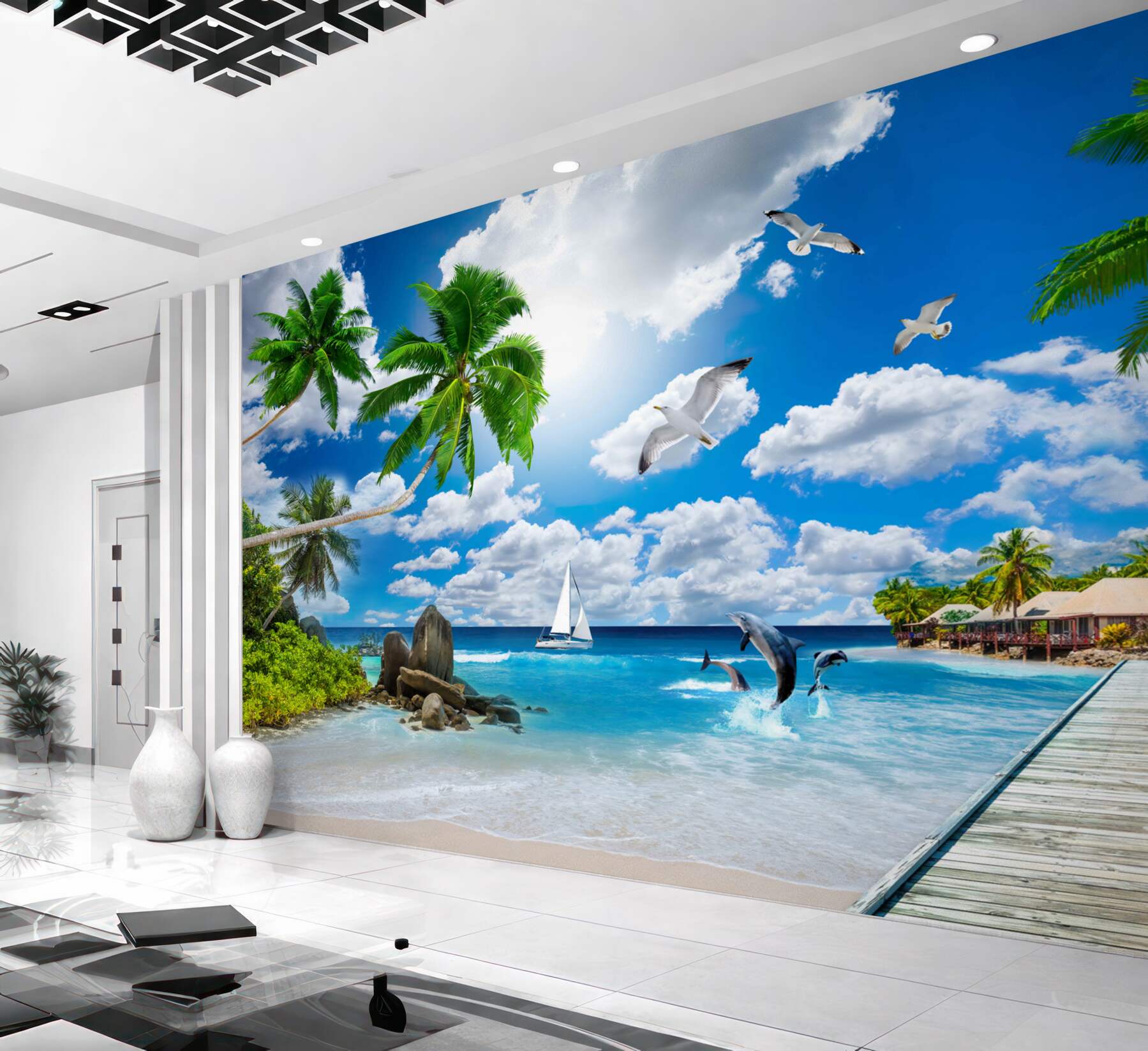 Fotobehang paradijselijke hoek