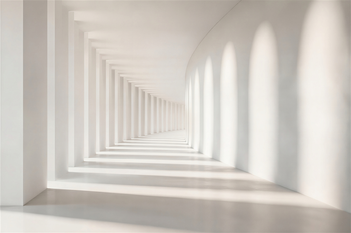 Fotobehang Witte tunnel