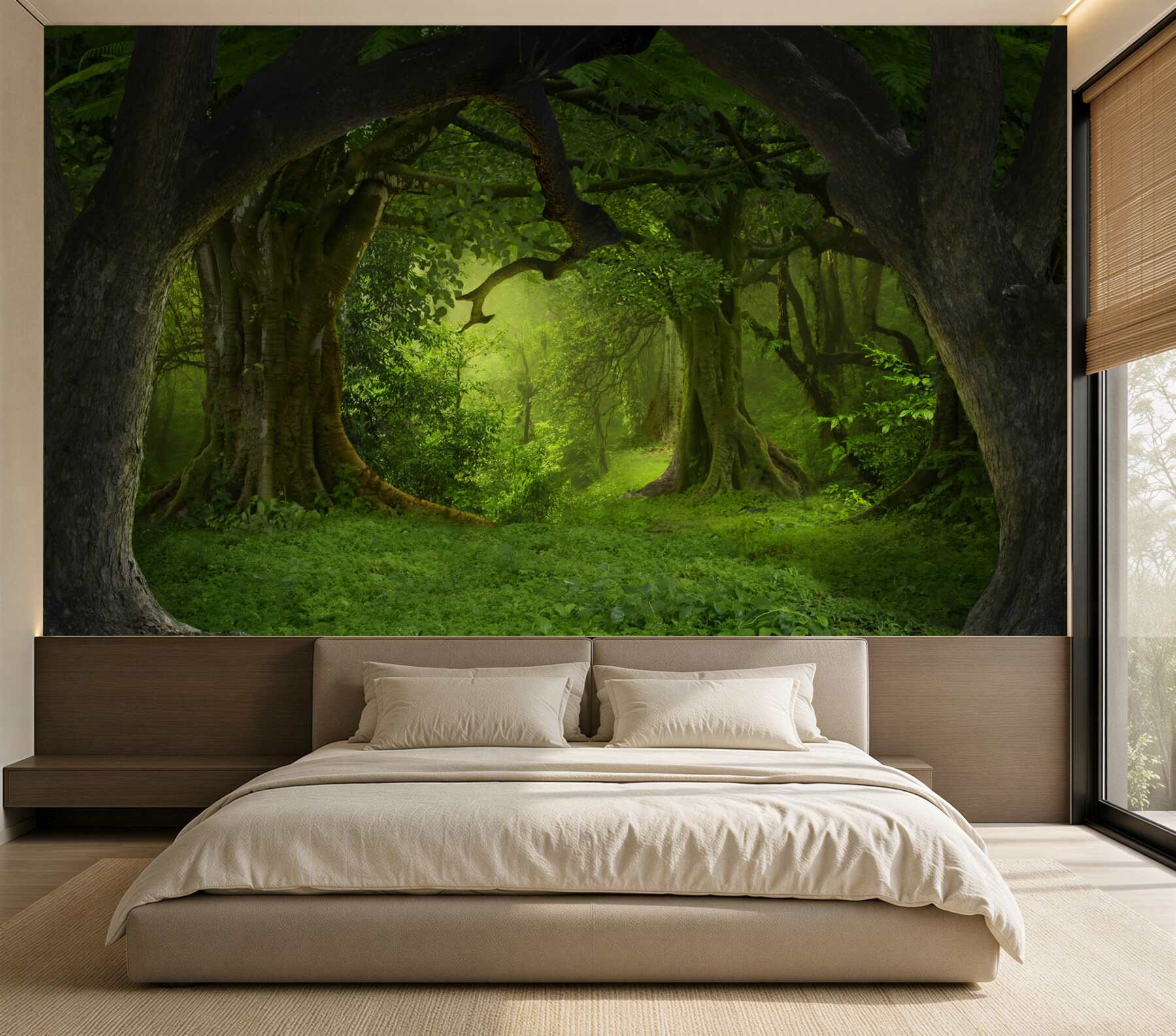 Fotobehang betoverd bos