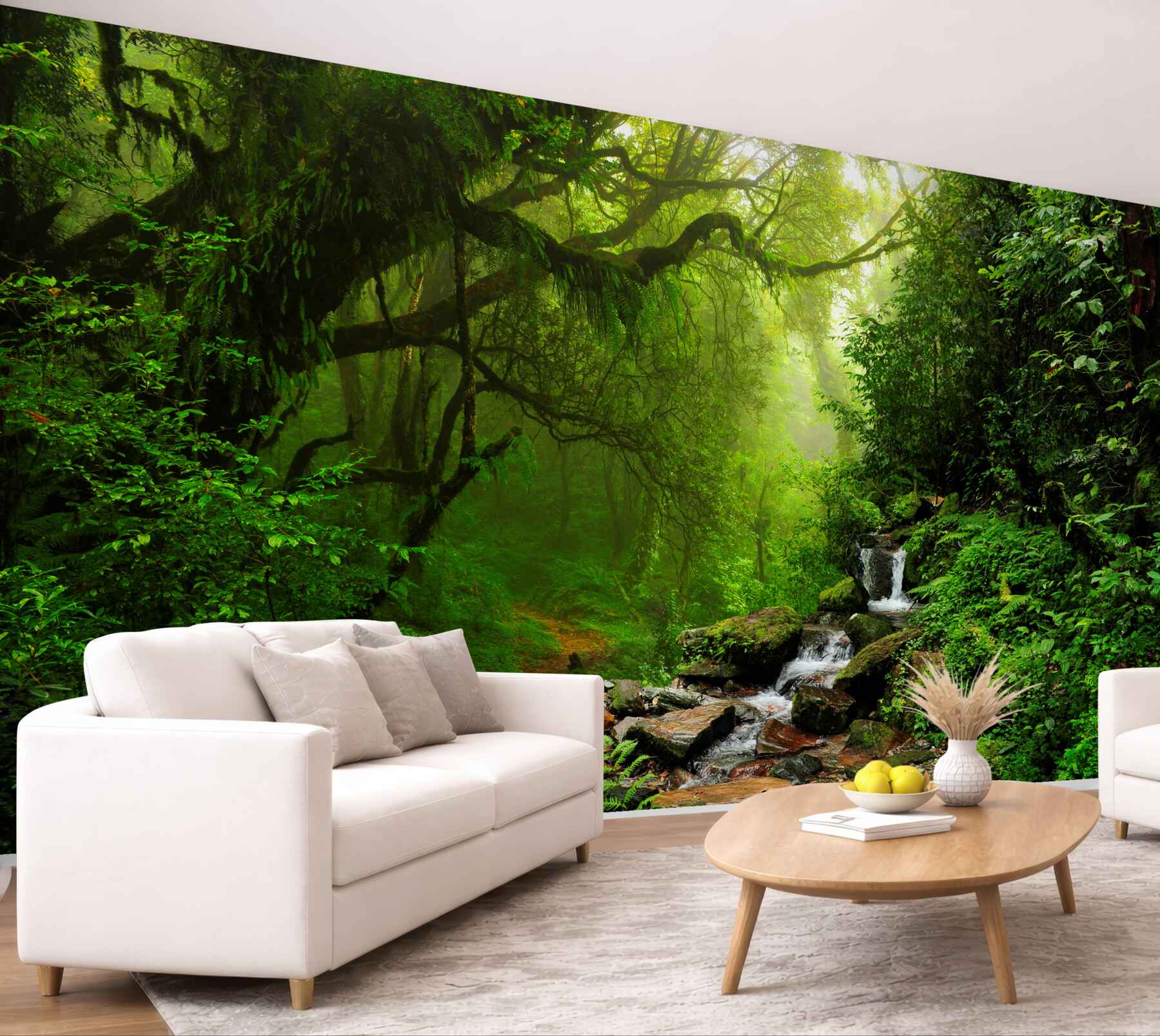 Fotobehang waterval in het bos