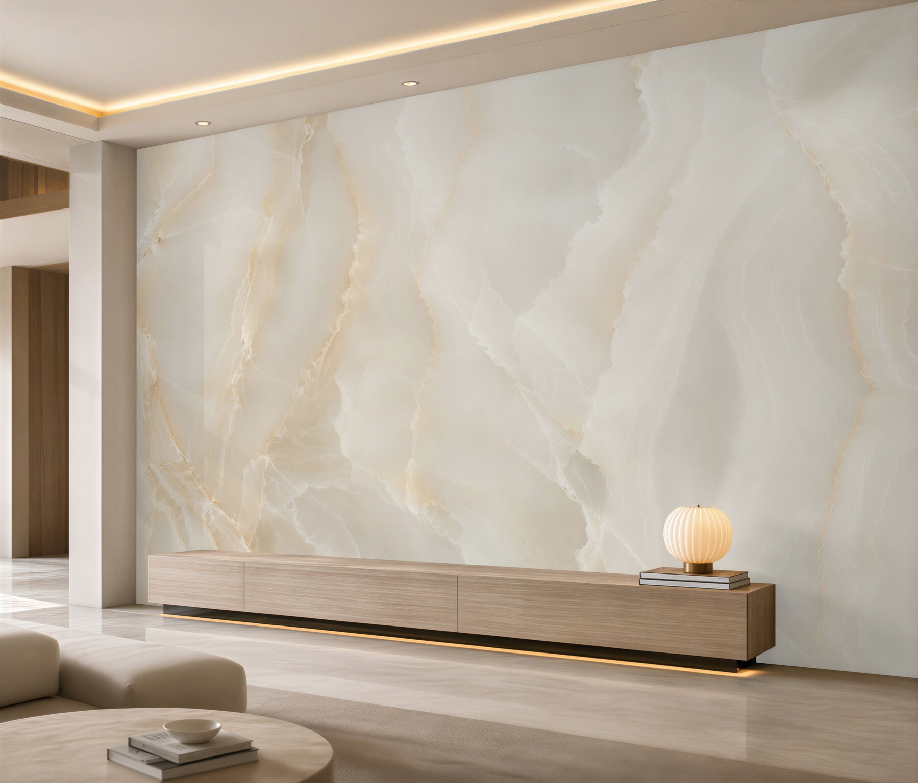 Fotobehang beige marmeren muur