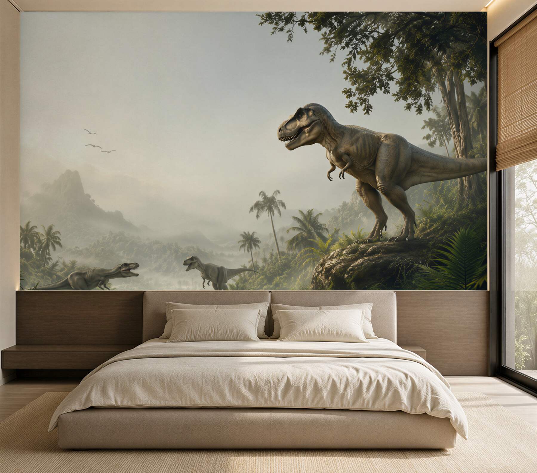 Fotobehang Dinosaurus, uitsterven en velociraptor