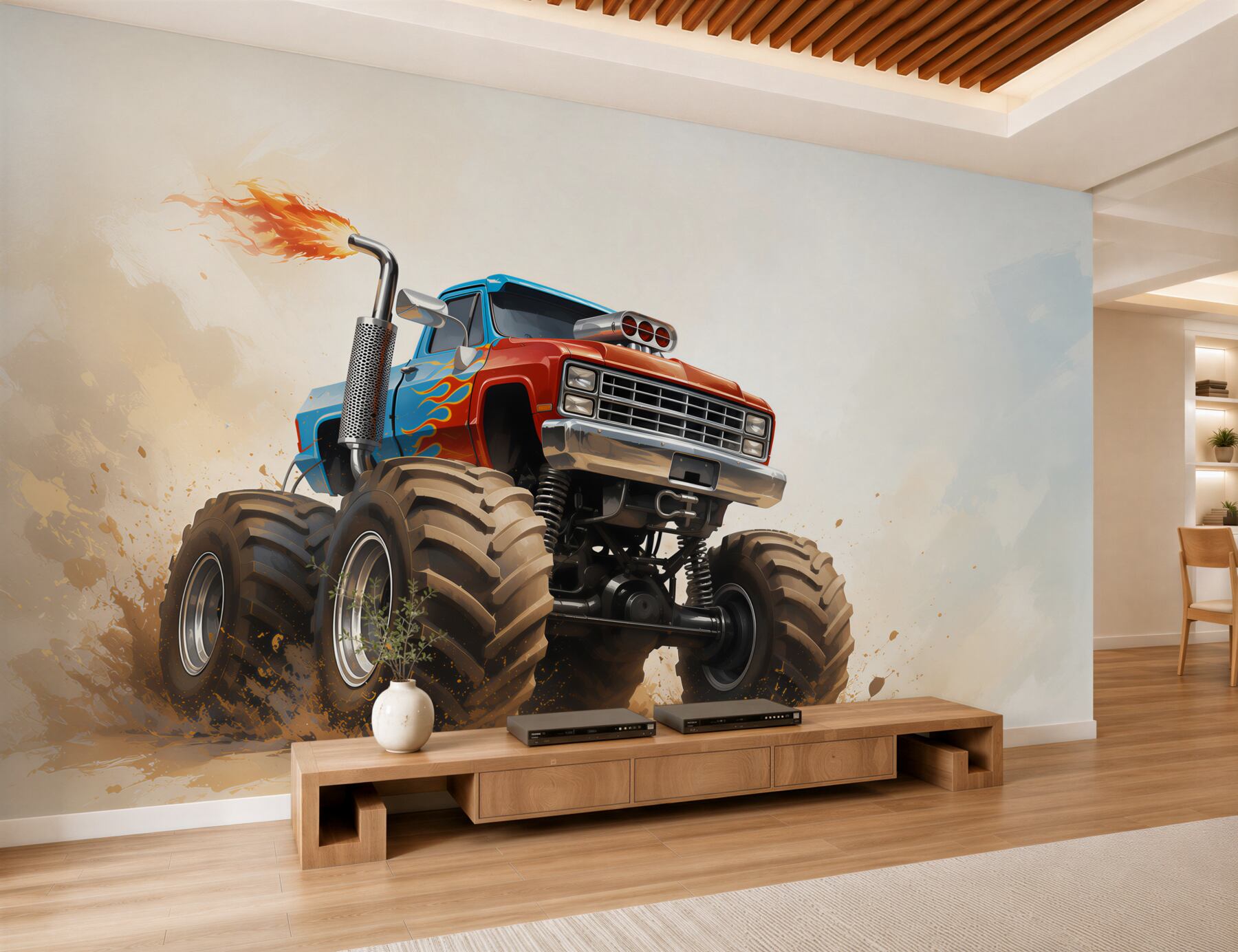Fotobehang Vervoersmiddel, Monster Truck en voertuig
