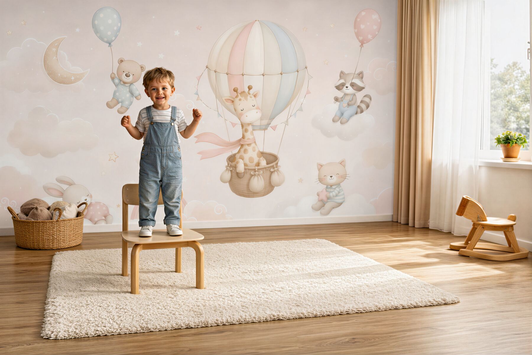 Fotobehang Luchtballon en zaal