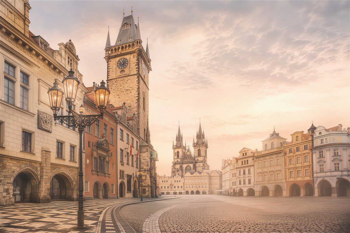 Fotobehang nachtmarkt in Krakau