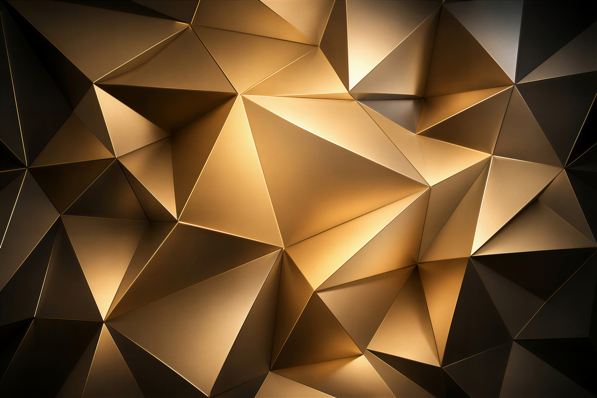 Fotobehang gouden geometrische vormen