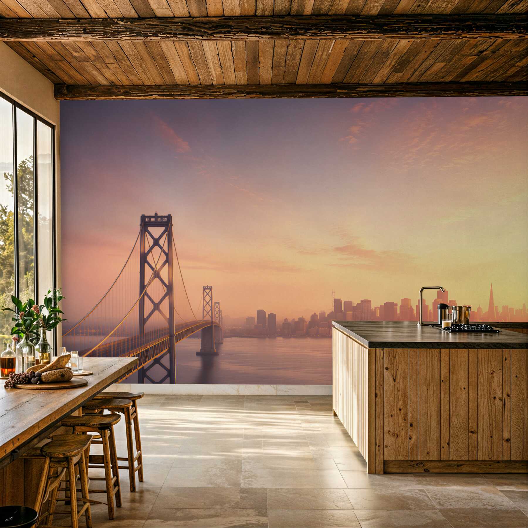 Fotobehang San Francisco in het licht van de lichten