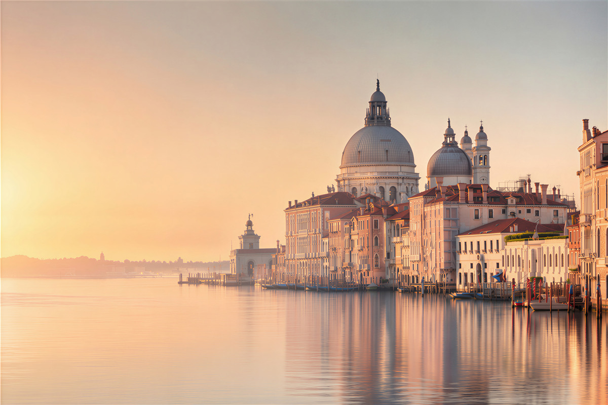Fotobehang Venetië bij zonsondergang