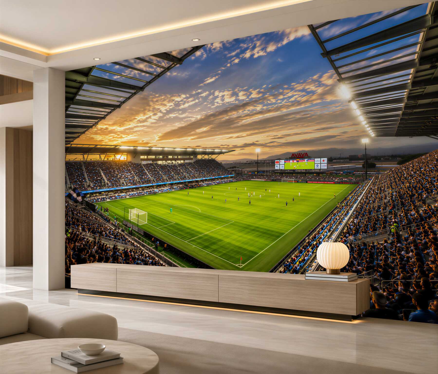 Fotobehang Ik speel in een voetbalstadion