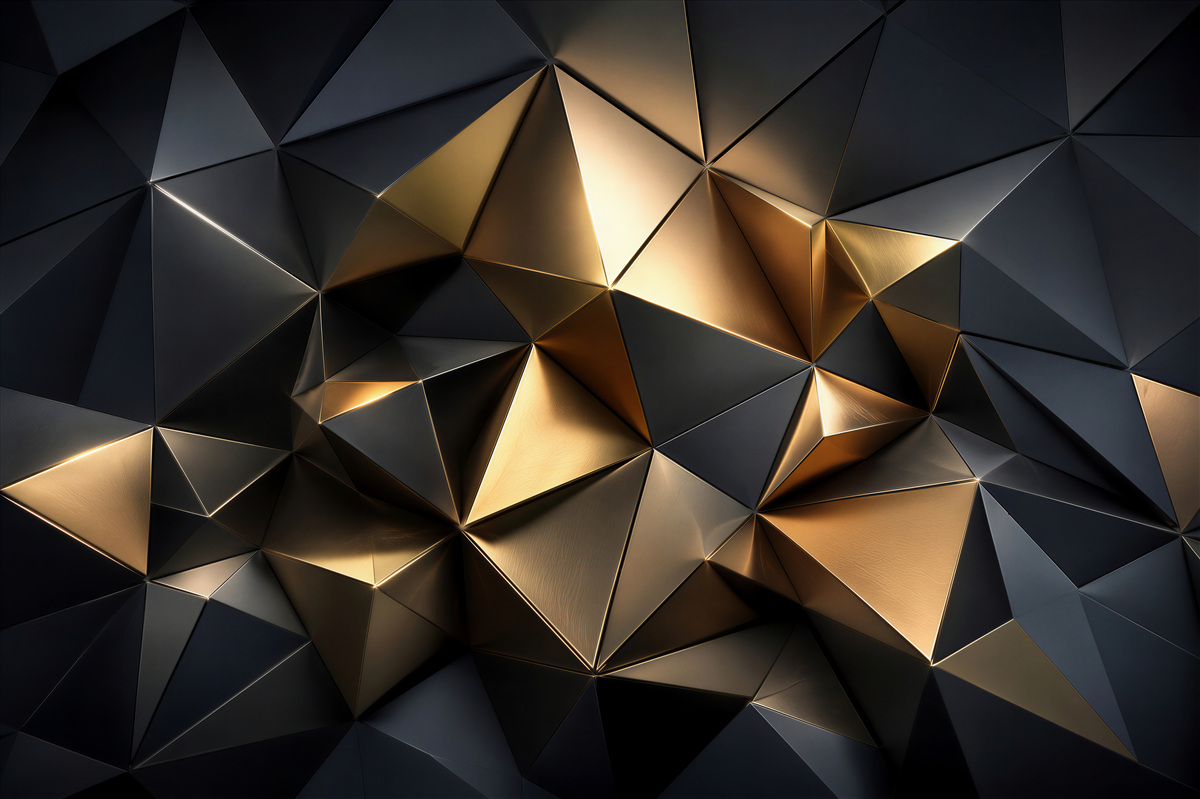 Fotobehang Volumetrische geometrische vormen