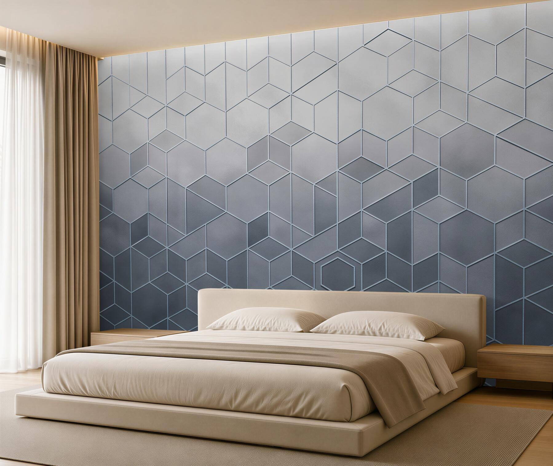 Fotobehang Dure geometrie van grijs marmer