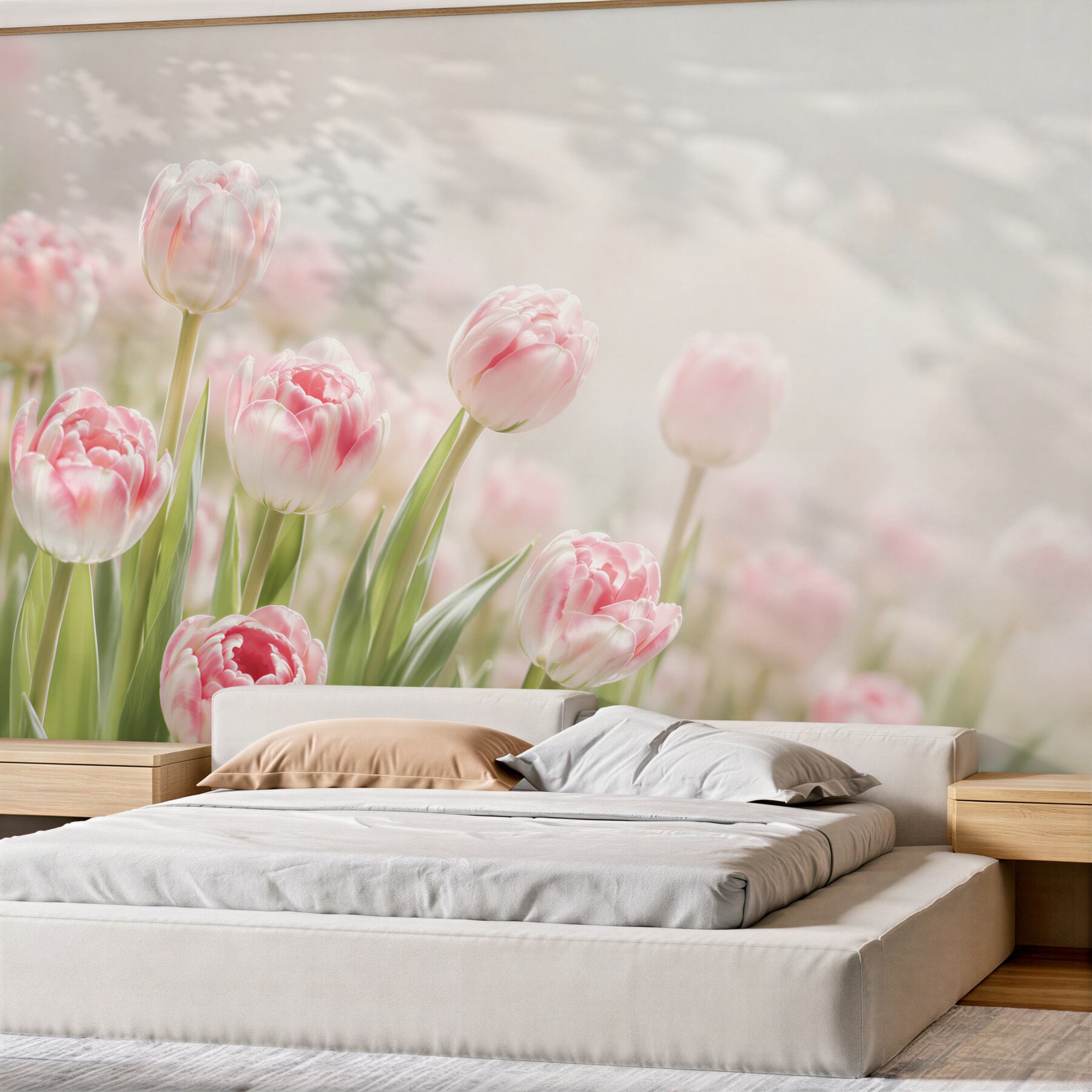 Fotobehang Gesloten tulpenknoppen