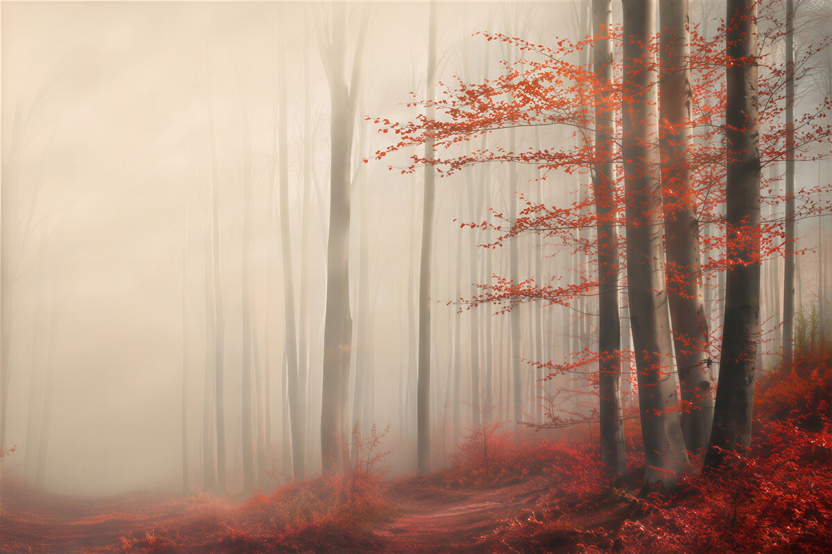 Fotobehang Naturlijk herfstlandschap