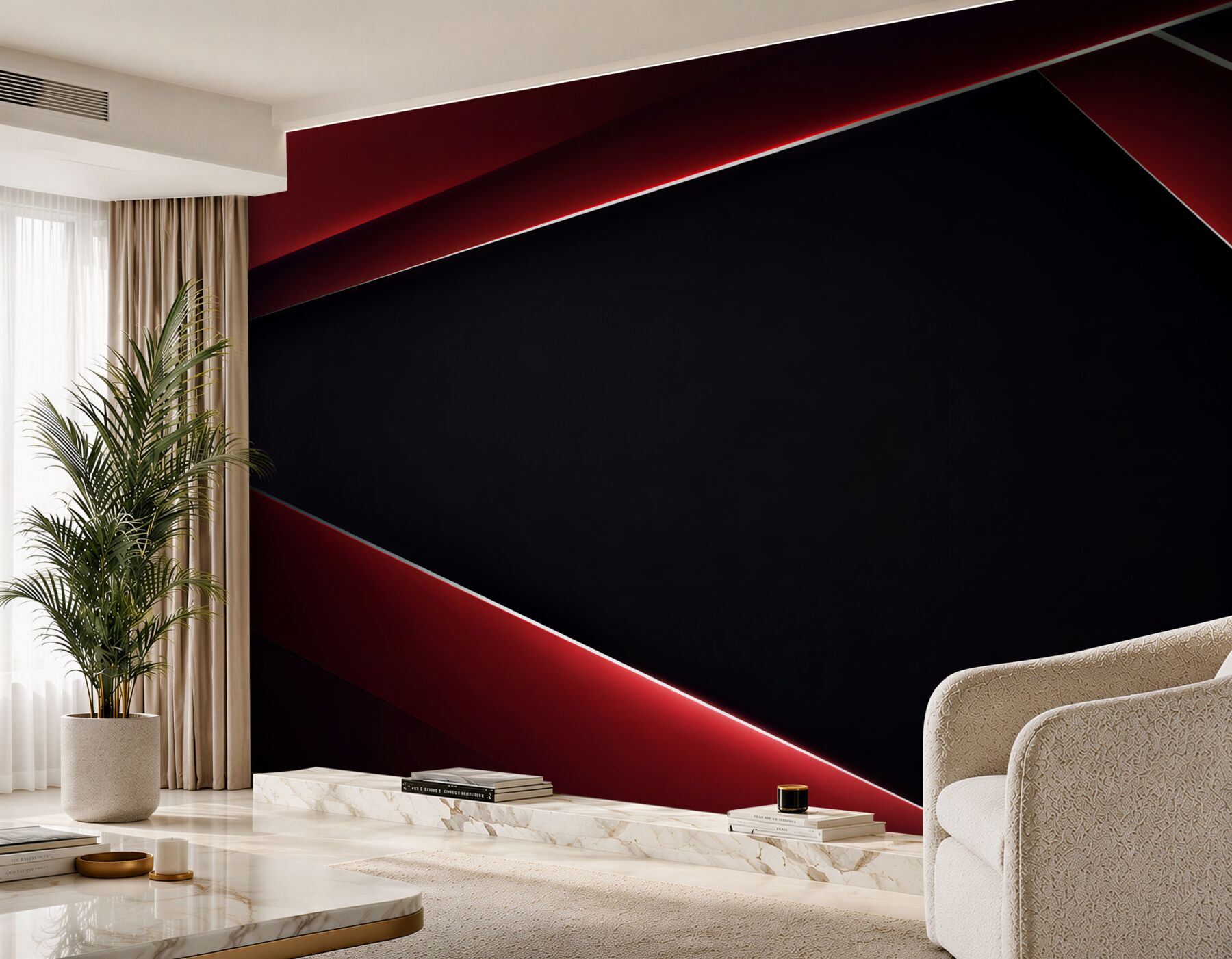Fotobehang luxe rode en zwarte achtergrond