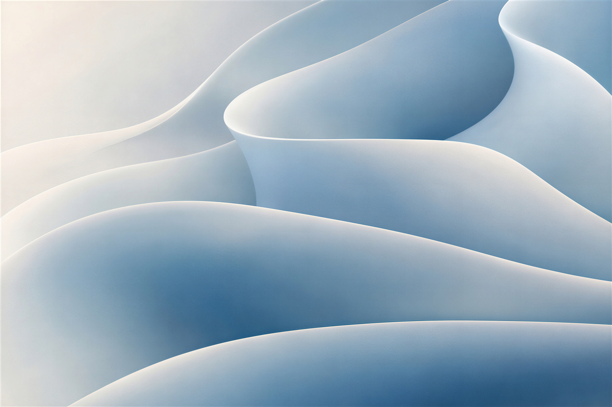 Fotobehang abstracte golven zachte blauw 3D