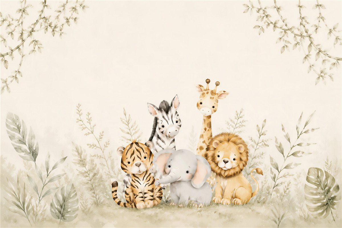 Fotobehang kleine schattige beestjes