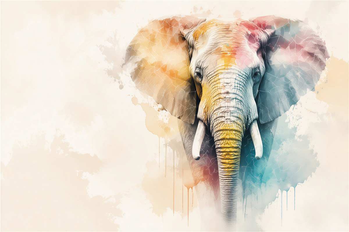 Fotobehang heldere olifant