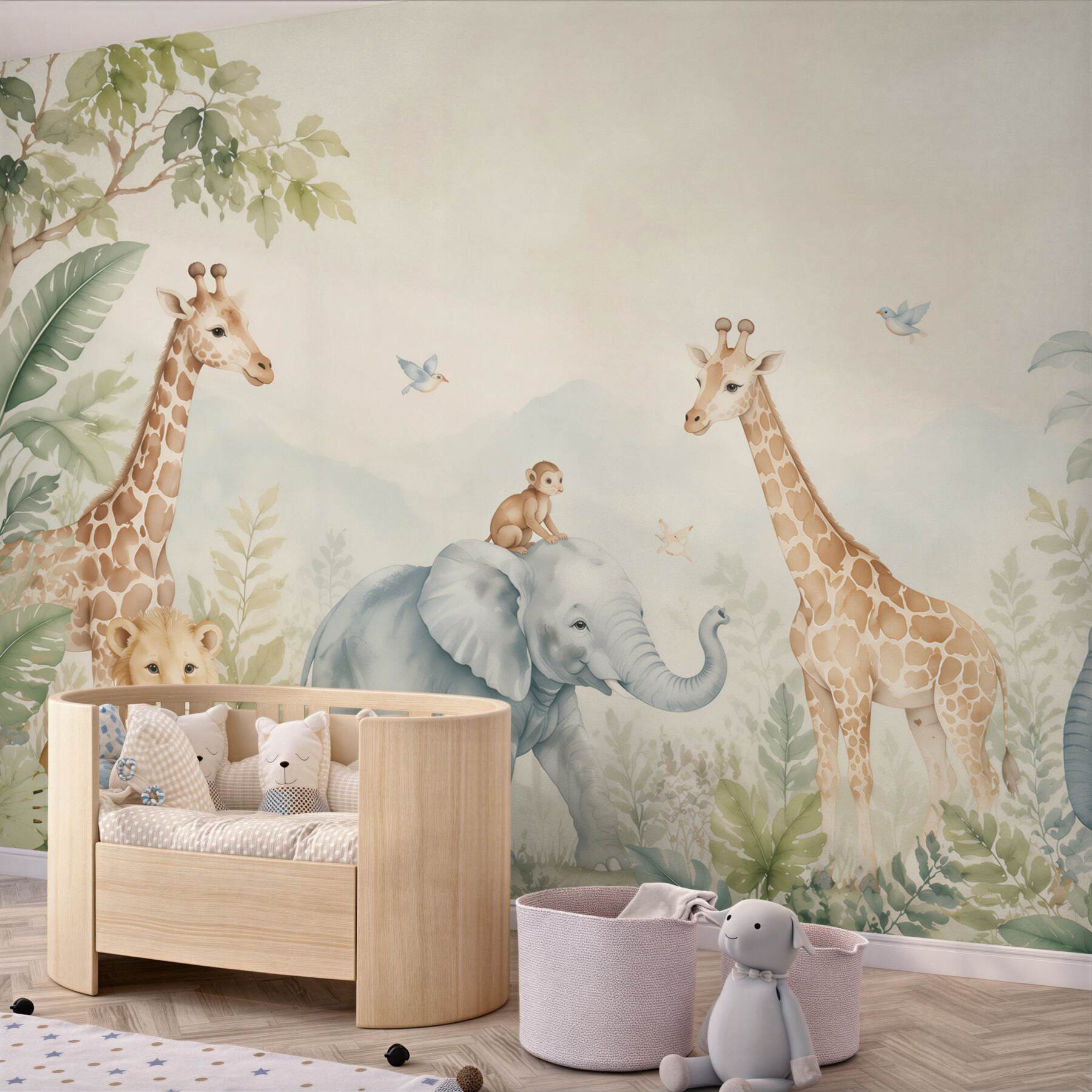 Fotobehang Dieren genieten met ballen