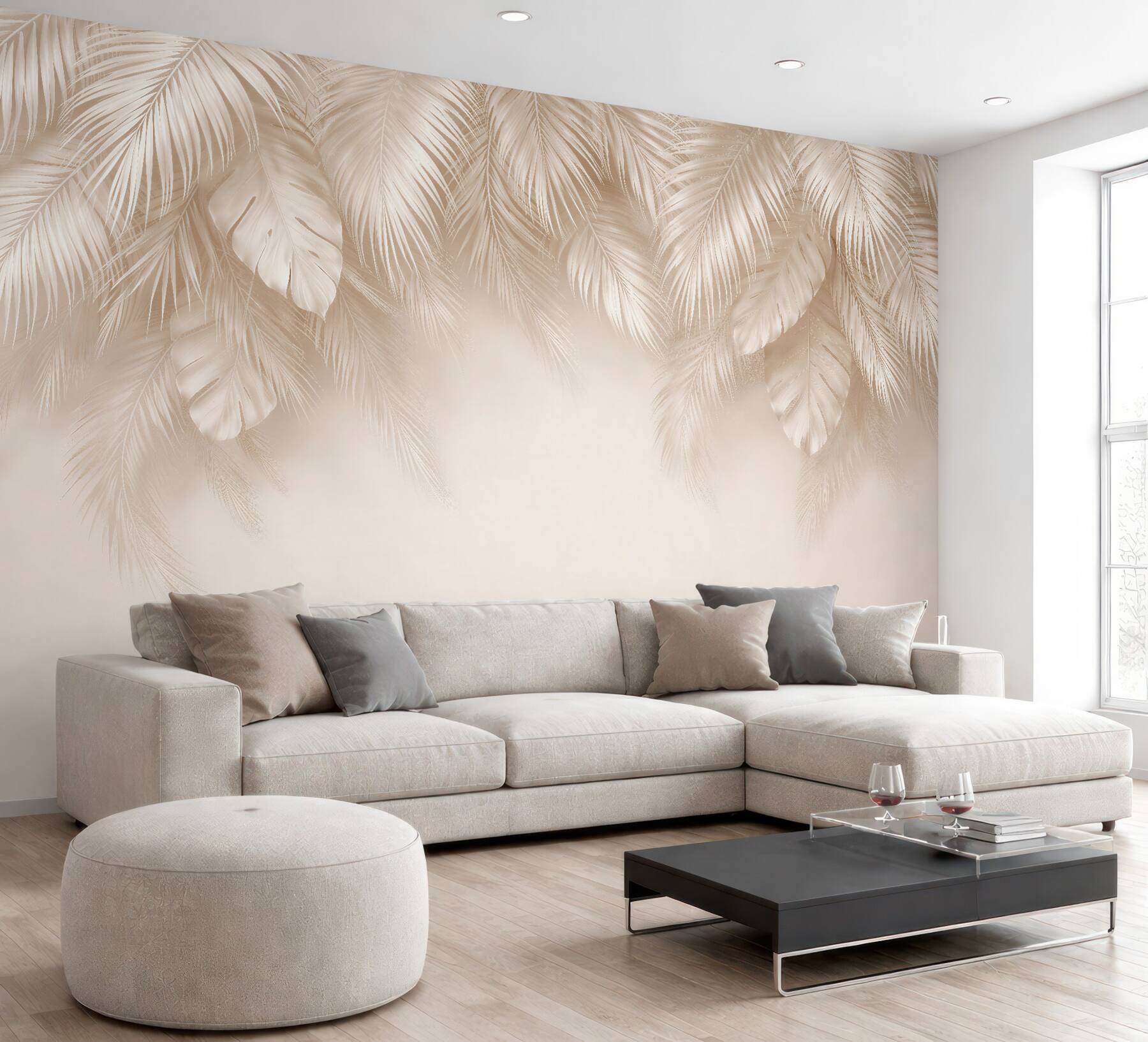 Fotobehang Elegante bladeren de monstera