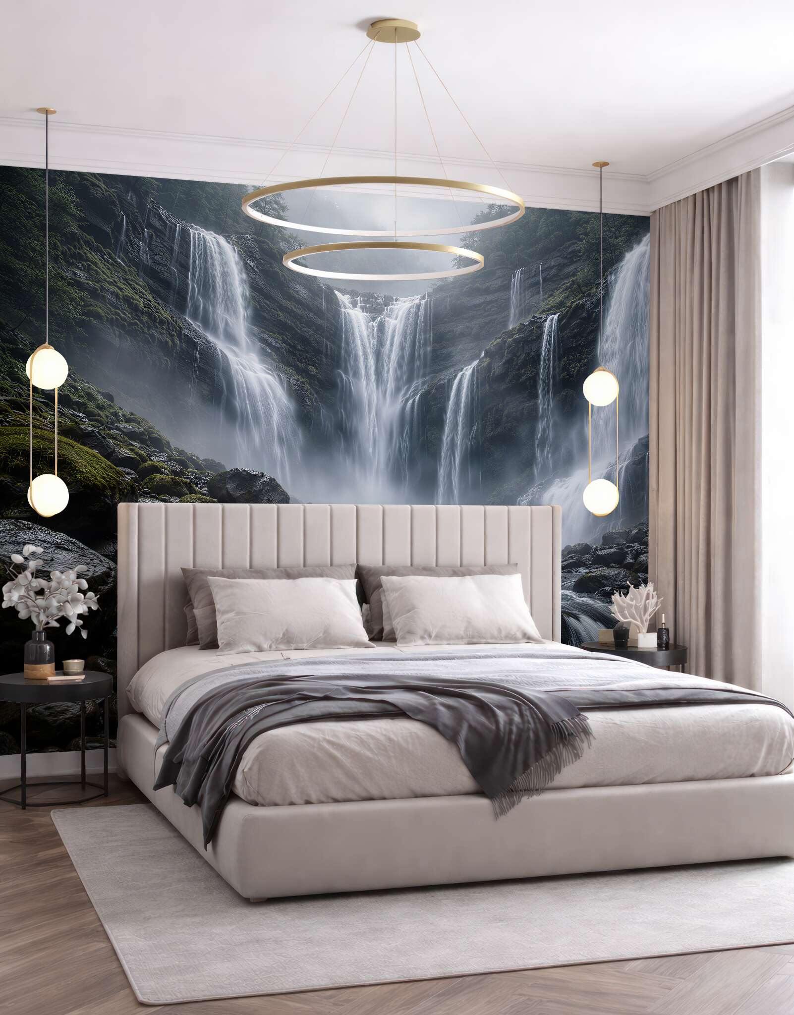 Fotobehang cascade mistice printre stânci