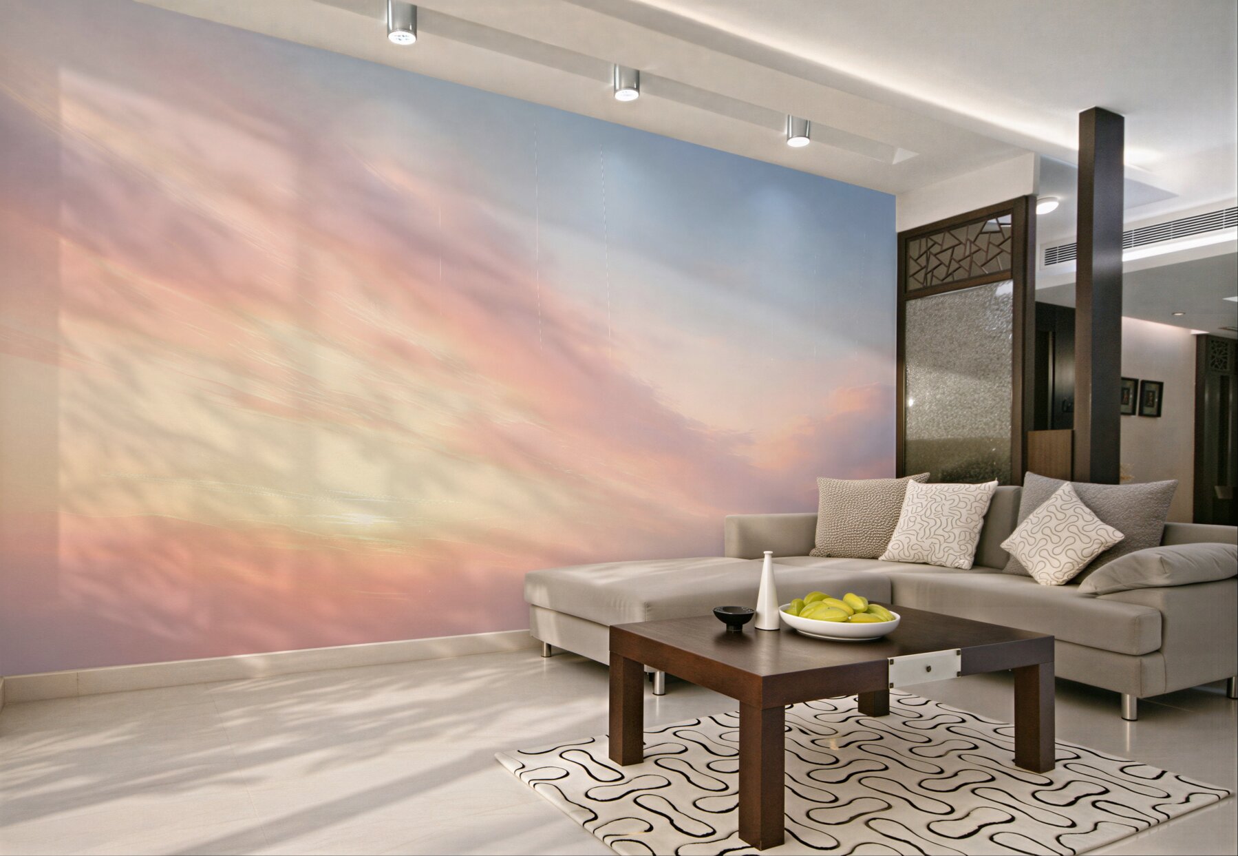 Fotobehang pastel hemel bij zonsopgang