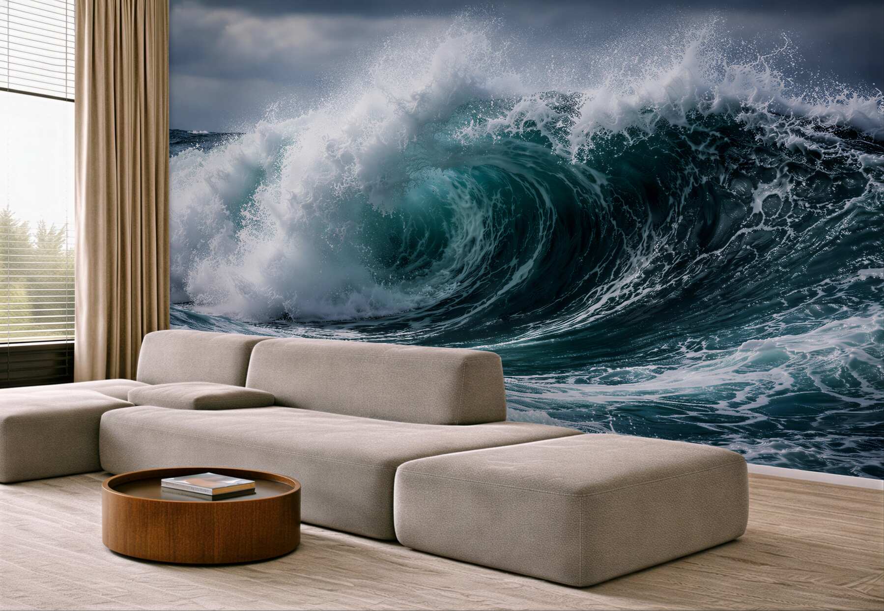 Fotobehang kracht van de zee golf
