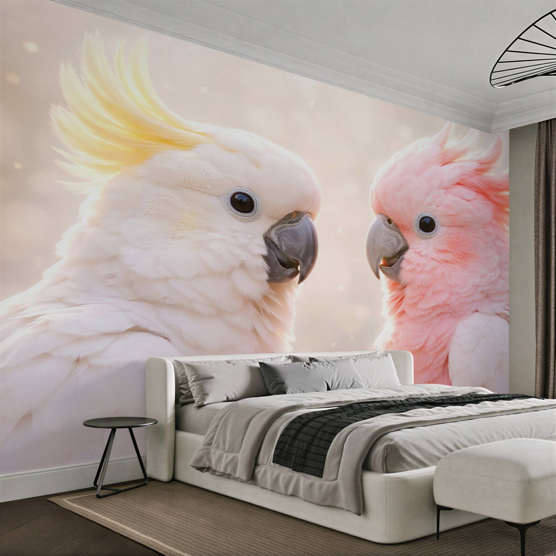 Fotobehang pastel kaketoes in glans