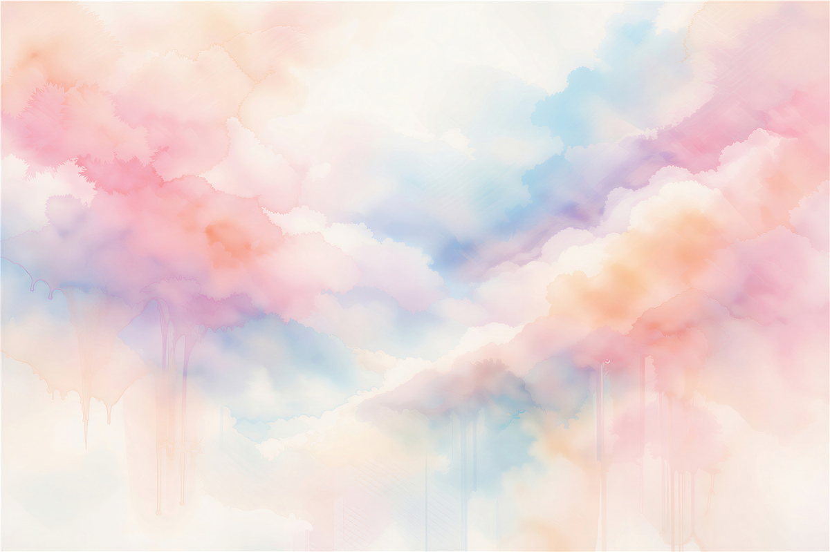 Fotobehang pastel aquarel wolken